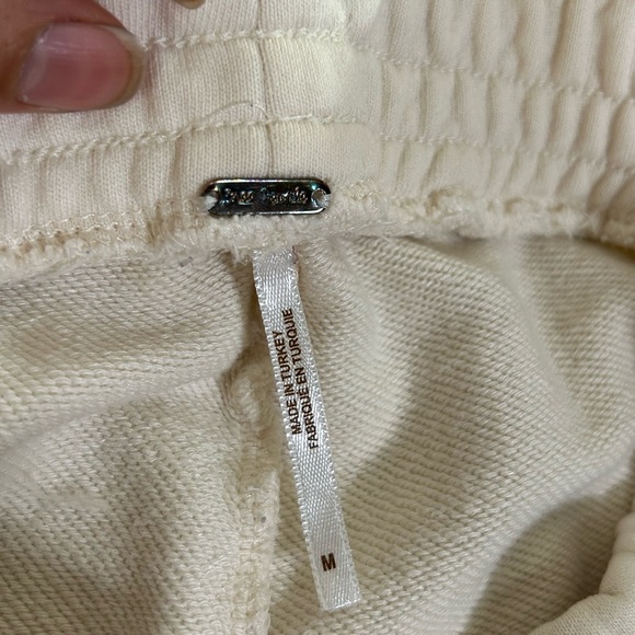 Free people cream straight leg drawstring sweater pants - Picture 3 of 9